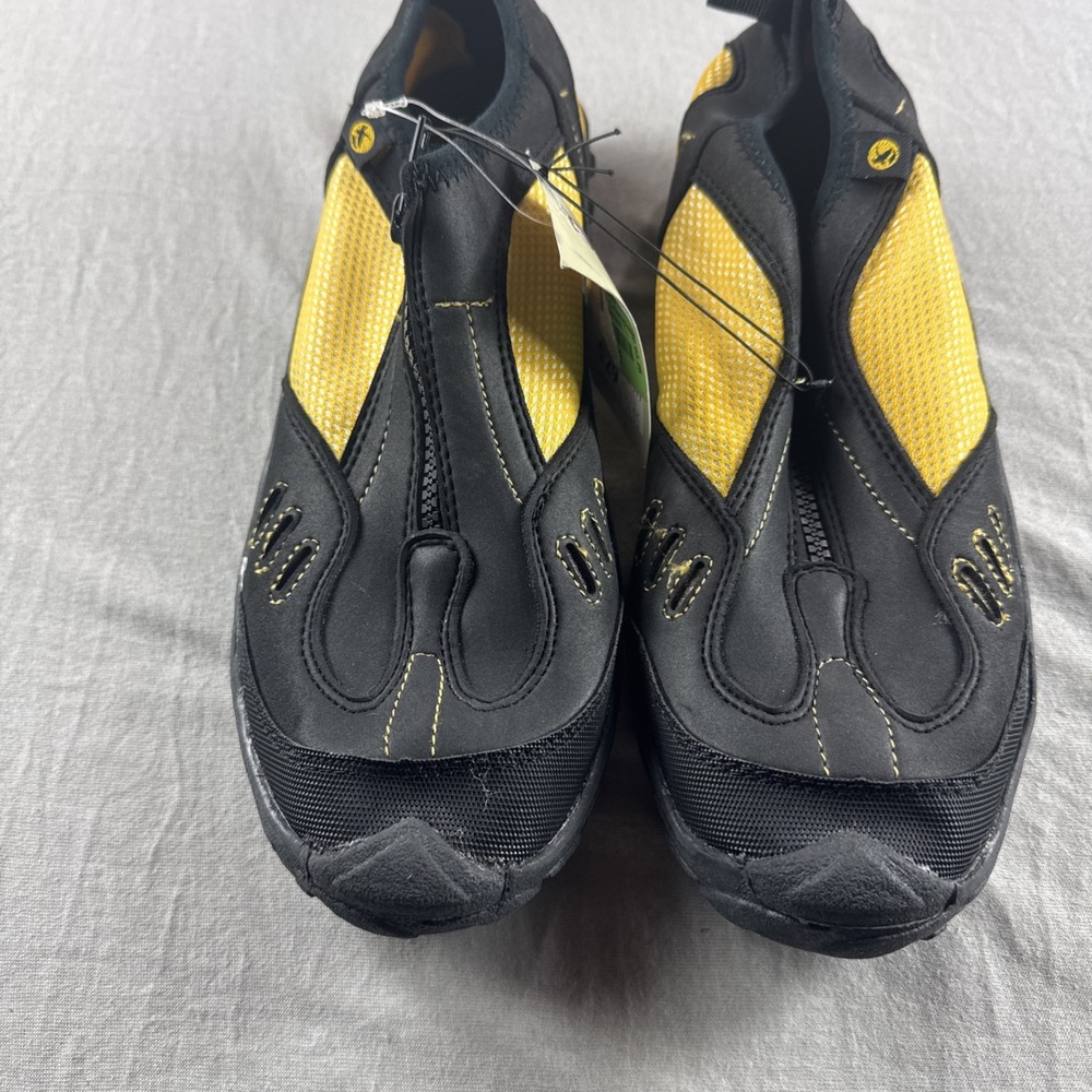 Gander Mountain Watershoe w/Zipper Men's 10 Swimming Shoes Yellow Black 10911678